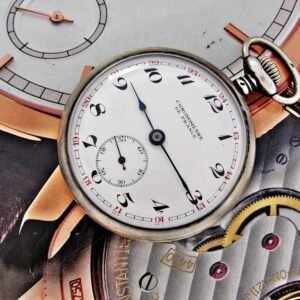Nice Chronometre De France silver pocket watch from the early 1900s