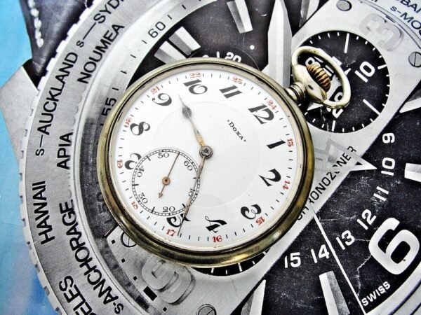 Nice Doxa pocket watch with porcelain dial from the 1920s. - Image 13
