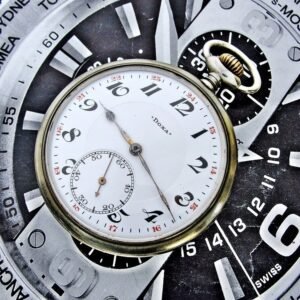 Nice Doxa pocket watch with porcelain dial from the 1920s.