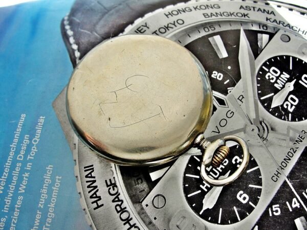 Nice Doxa pocket watch with porcelain dial from the 1920s. - Image 10
