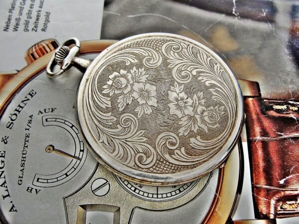 Rare silver Bergland Qwartz pocket watch from the 1980s