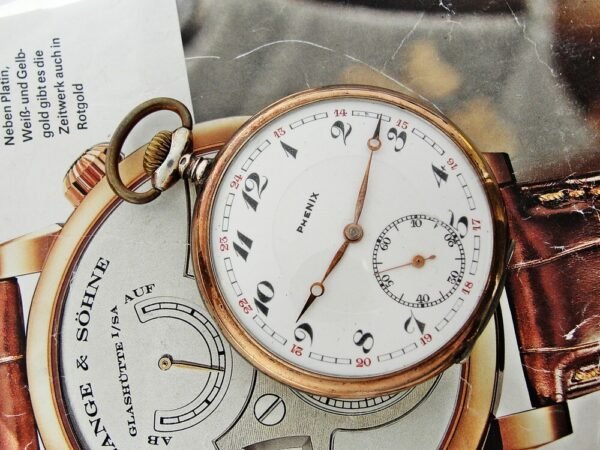 Rare silver Phenix pocket watch with porcelain dial from the 1920s - Image 18