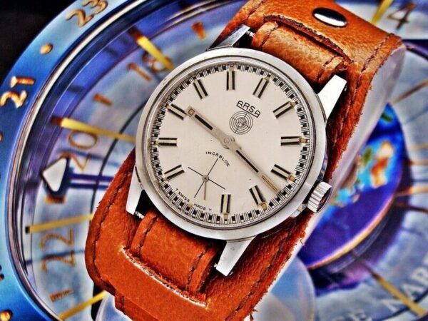 Arsa A.Raymond Wehrmachtswerk steel watch from the 1970s. - Image 3