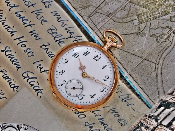 Beautiful 14k gold IWC Schaffhausen nun pocket watch from the early 1900s - Image 11