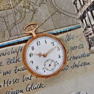 Beautiful 14k gold IWC Schaffhausen nun pocket watch from the early 1900s