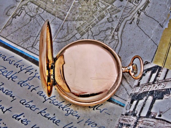Beautiful 14k gold IWC Schaffhausen nun pocket watch from the early 1900s - Image 6