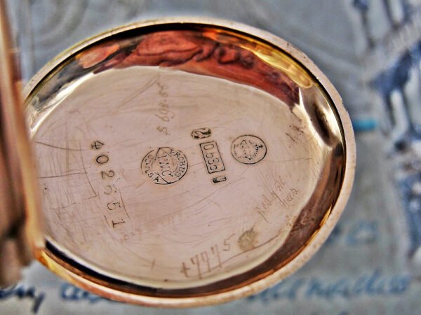 Beautiful 14k gold IWC Schaffhausen nun pocket watch from the early 1900s - Image 7