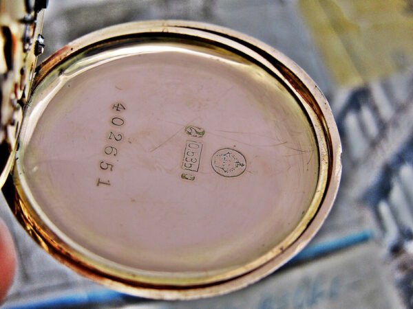 Beautiful 14k gold IWC Schaffhausen nun pocket watch from the early 1900s - Image 8