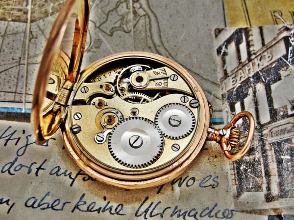 Beautiful 14k gold IWC Schaffhausen nun pocket watch from the early 1900s - Image 9