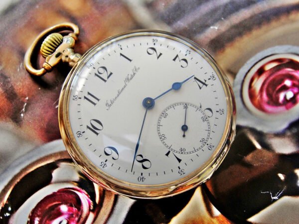 IWC Schaffhausen 14-karat gold pocket watch from the 1920s. - Image 12