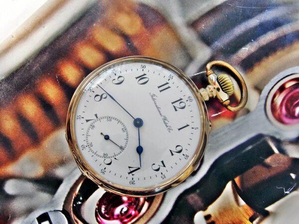 IWC Schaffhausen 14-karat gold pocket watch from the 1920s. - Image 3