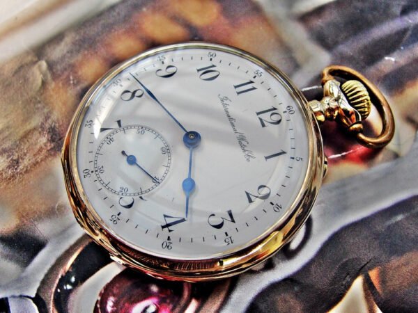 IWC Schaffhausen 14-karat gold pocket watch from the 1920s. - Image 4