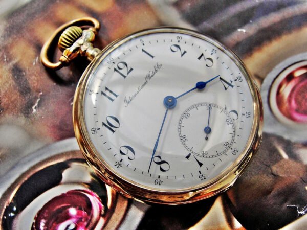 IWC Schaffhausen 14-karat gold pocket watch from the 1920s. - Image 5