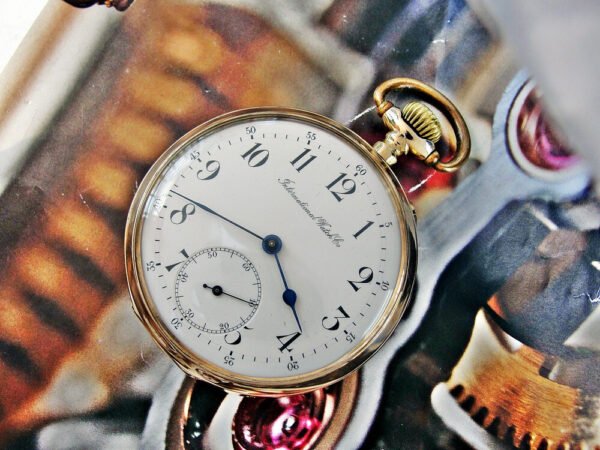IWC Schaffhausen 14-karat gold pocket watch from the 1920s. - Image 6