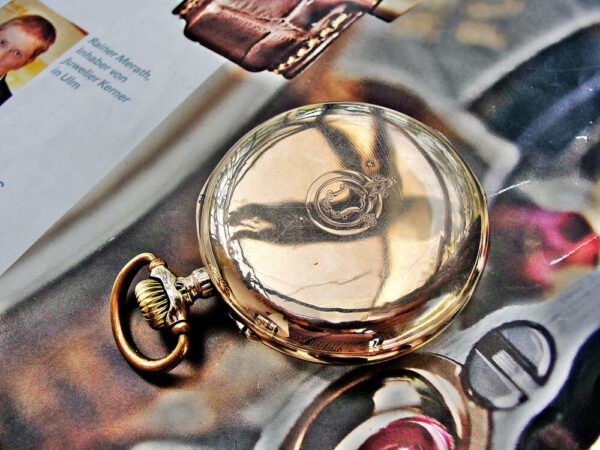 IWC Schaffhausen 14-karat gold pocket watch from the 1920s. - Image 7