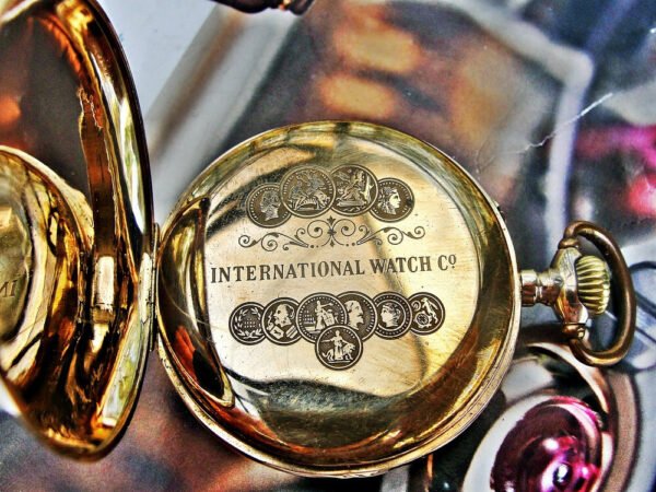 IWC Schaffhausen 14-karat gold pocket watch from the 1920s. - Image 8