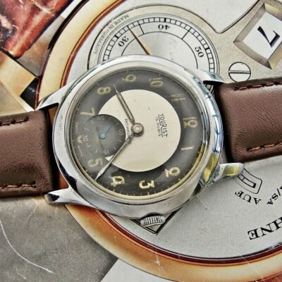 Nice bicolor dial Tourist watch from the 1950s