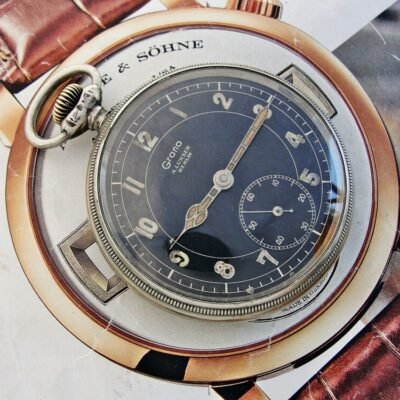 Rare Grana A.Lünser Berlin WWII Military Wehrmacht German Army Pocket Watch