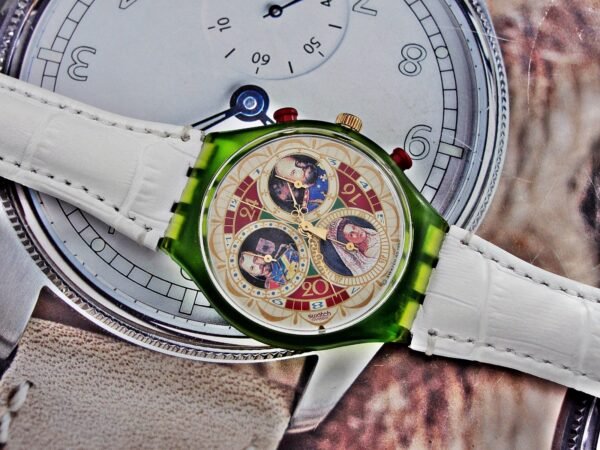 Rare Russian Tsar Swatch Chronograph watch from 1994. - Image 5