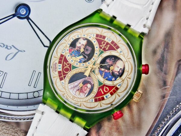 Rare Russian Tsar Swatch Chronograph watch from 1994. - Image 8