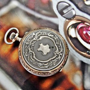 Silver nun watch with double lid porcelain dial.