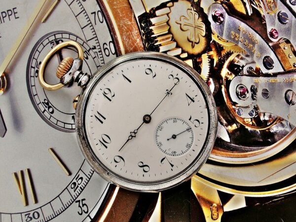 Beautiful pocket watch with porcelain dial from the early 1900s - Image 3