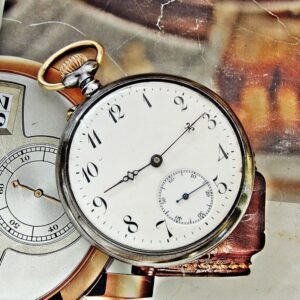 Beautiful pocket watch with porcelain dial from the early 1900s