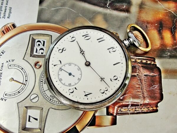 Beautiful pocket watch with porcelain dial from the early 1900s - Image 8