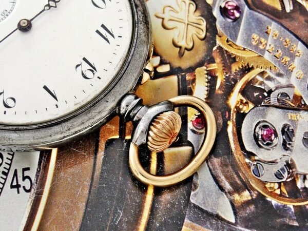 Beautiful pocket watch with porcelain dial from the early 1900s - Image 9
