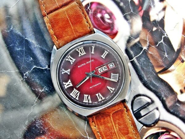 Nice Swiss Numa-Matic steel automatic watch from the 1970s - Image 4