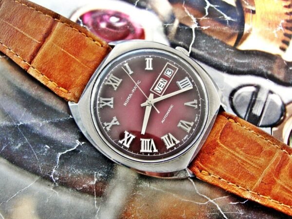 Nice Swiss Numa-Matic steel automatic watch from the 1970s - Image 5
