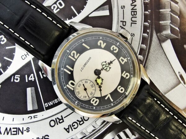 Nice bicolor dial steel case J.C. Grogan Pittsburgh installation - Image 3