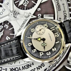 Nice bicolor dial steel case J.C. Grogan Pittsburgh installation