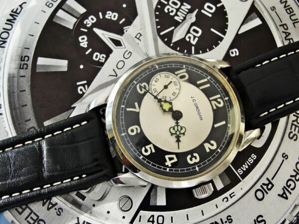 Nice bicolor dial steel case J.C. Grogan Pittsburgh installation - Image 6