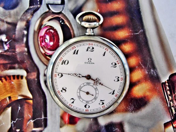 Omega silver pocket watch from the early 1900s. - Image 4