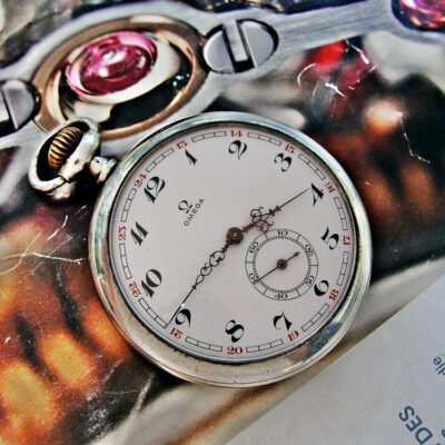 Omega silver pocket watch from the early 1900s.