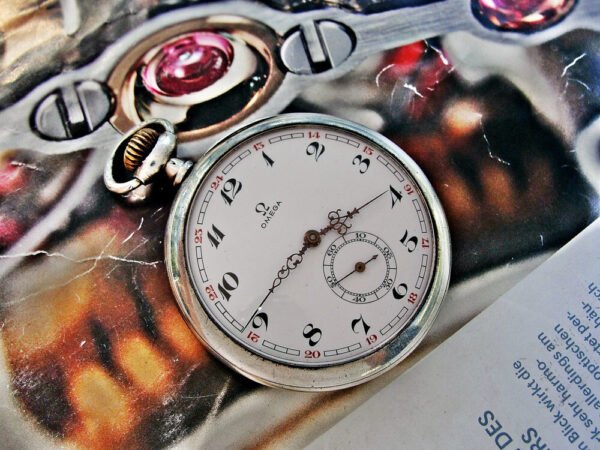 Omega silver pocket watch from the early 1900s.