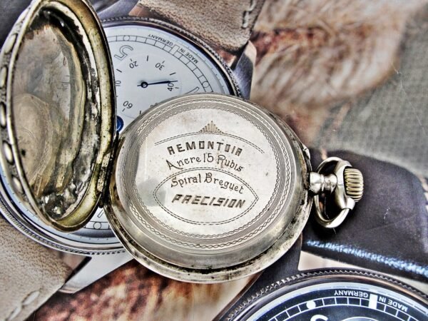 Rare large Swiss railway silver pocket watch from the late 1800s - Image 13