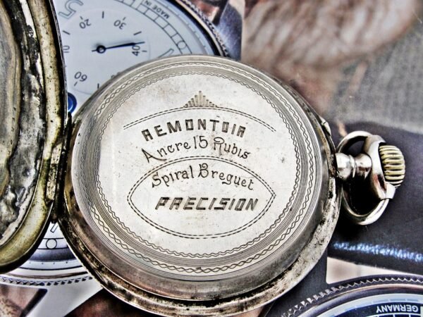 Rare large Swiss railway silver pocket watch from the late 1800s - Image 14
