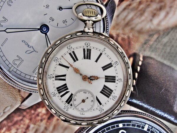 Rare large Swiss railway silver pocket watch from the late 1800s - Image 20