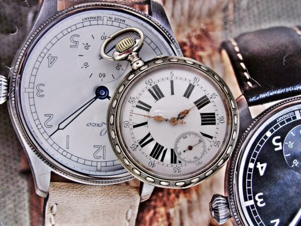 Rare large Swiss railway silver pocket watch from the late 1800s - Image 10