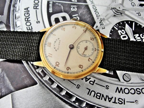 Beautiful Revista Swisse watch from the 1950s with AS 1130 Wehrmachtswerk moveme - Image 15