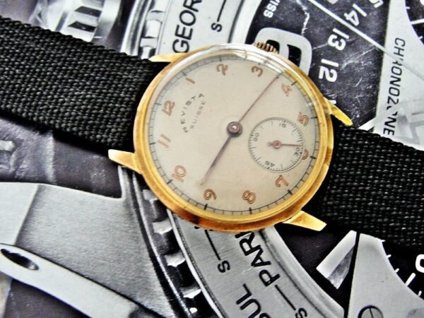 Beautiful Revista Swisse watch from the 1950s with AS 1130 Wehrmachtswerk moveme - Image 16