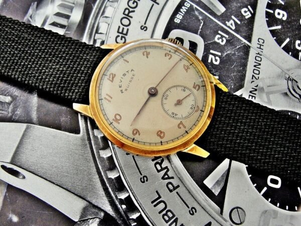Beautiful Revista Swisse watch from the 1950s with AS 1130 Wehrmachtswerk moveme - Image 3