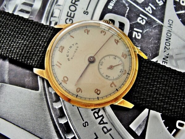 Beautiful Revista Swisse watch from the 1950s with AS 1130 Wehrmachtswerk moveme - Image 5