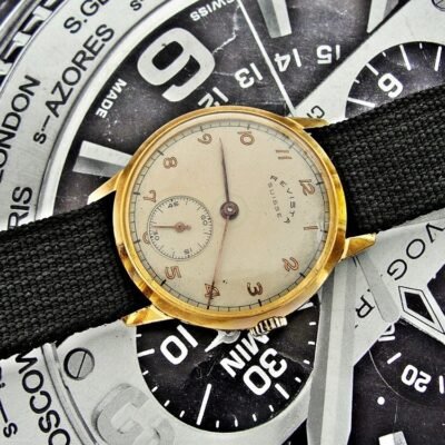 Beautiful Revista Swisse watch from the 1950s with AS 1130 Wehrmachtswerk moveme