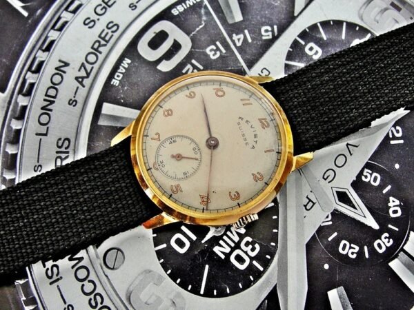 Beautiful Revista Swisse watch from the 1950s with AS 1130 Wehrmachtswerk moveme - Image 6