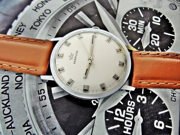 Beautiful very rare mechanical Marvin watch from the 1960s. - Image 4