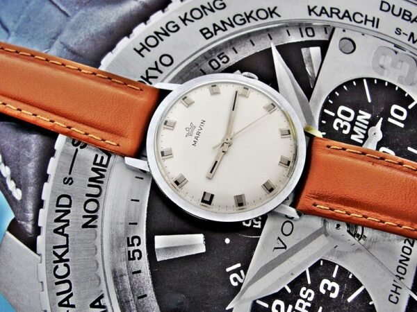 Beautiful very rare mechanical Marvin watch from the 1960s. - Image 7