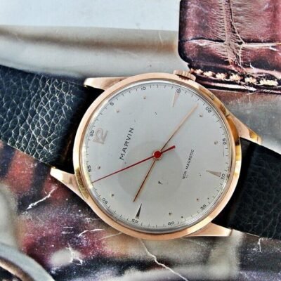 Large 14k gold Marvin watch from the 1950s.